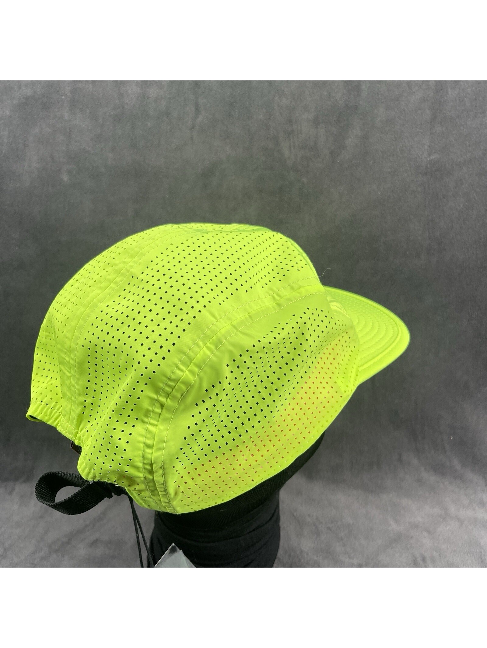 Party Pace Neon Green Running Cap Nwt 5 Panel Performance Race Hat — image 3 of 5